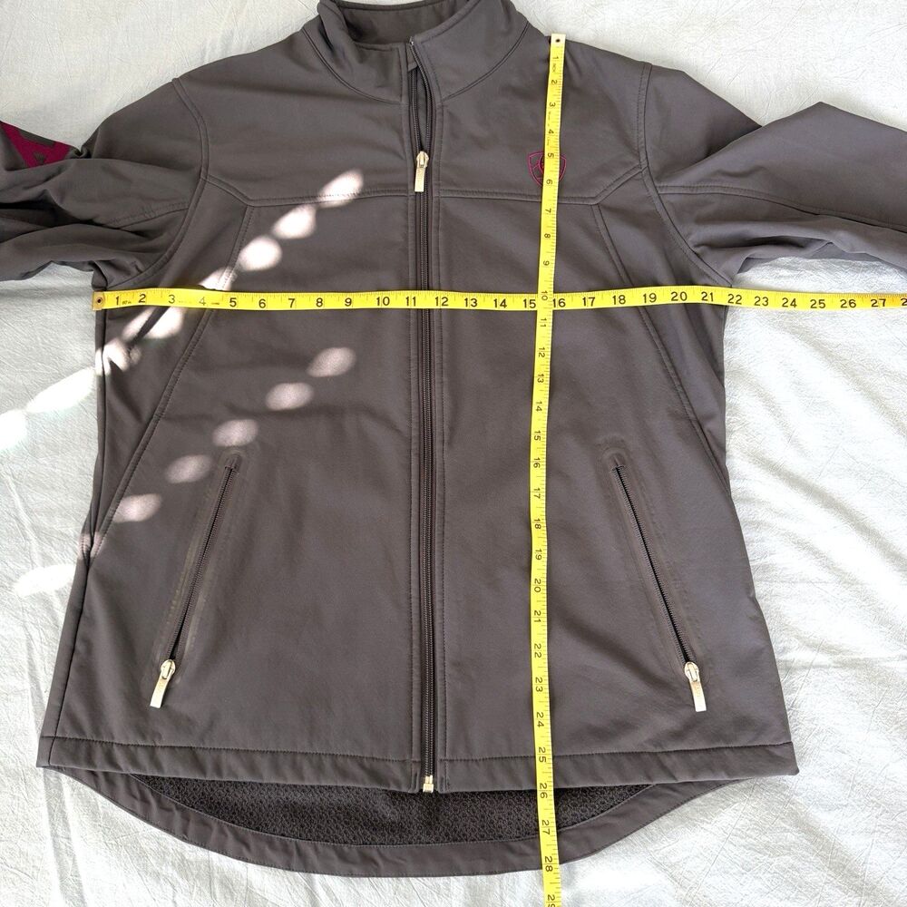 Ariat Women's New Team Softshell Wind & Water Resistant Jacket Grey XL - Picture 15 of 15